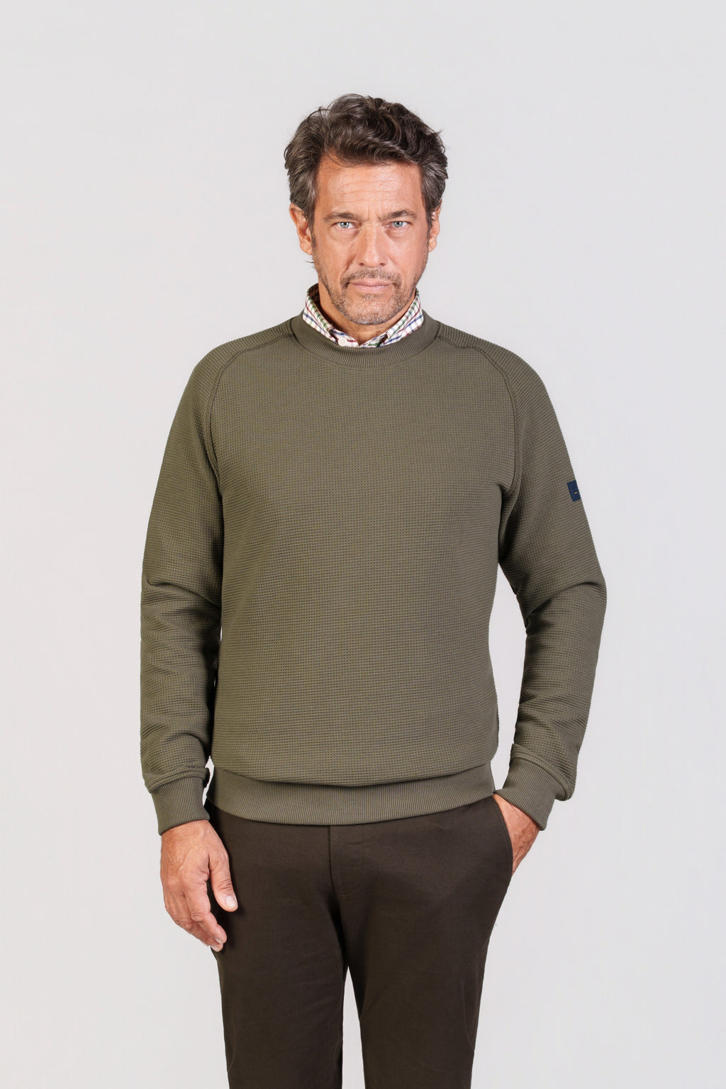 Green Crew-Neck Sweatshirt