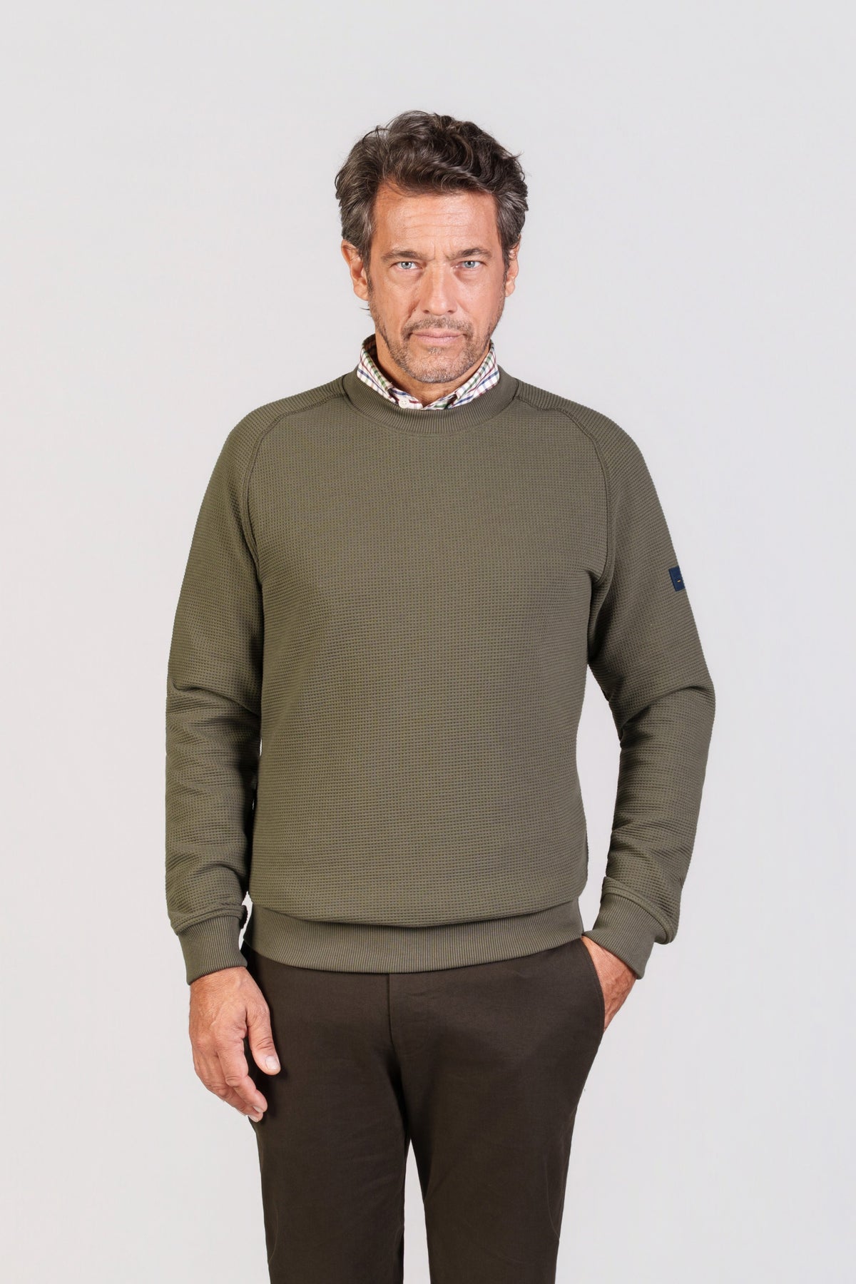 Green Crew-Neck Sweatshirt
