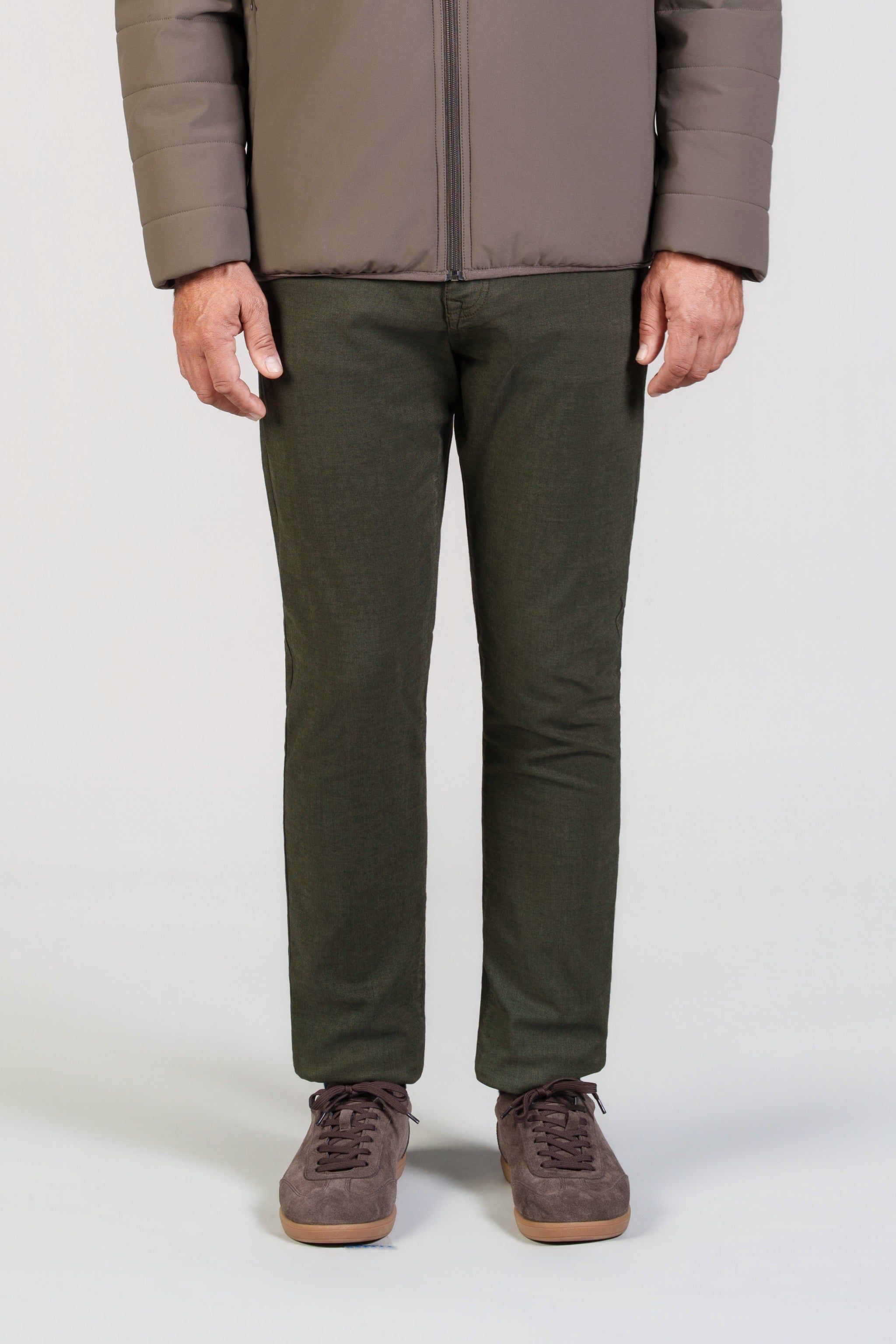 Khaki Five-Pocket Trousers