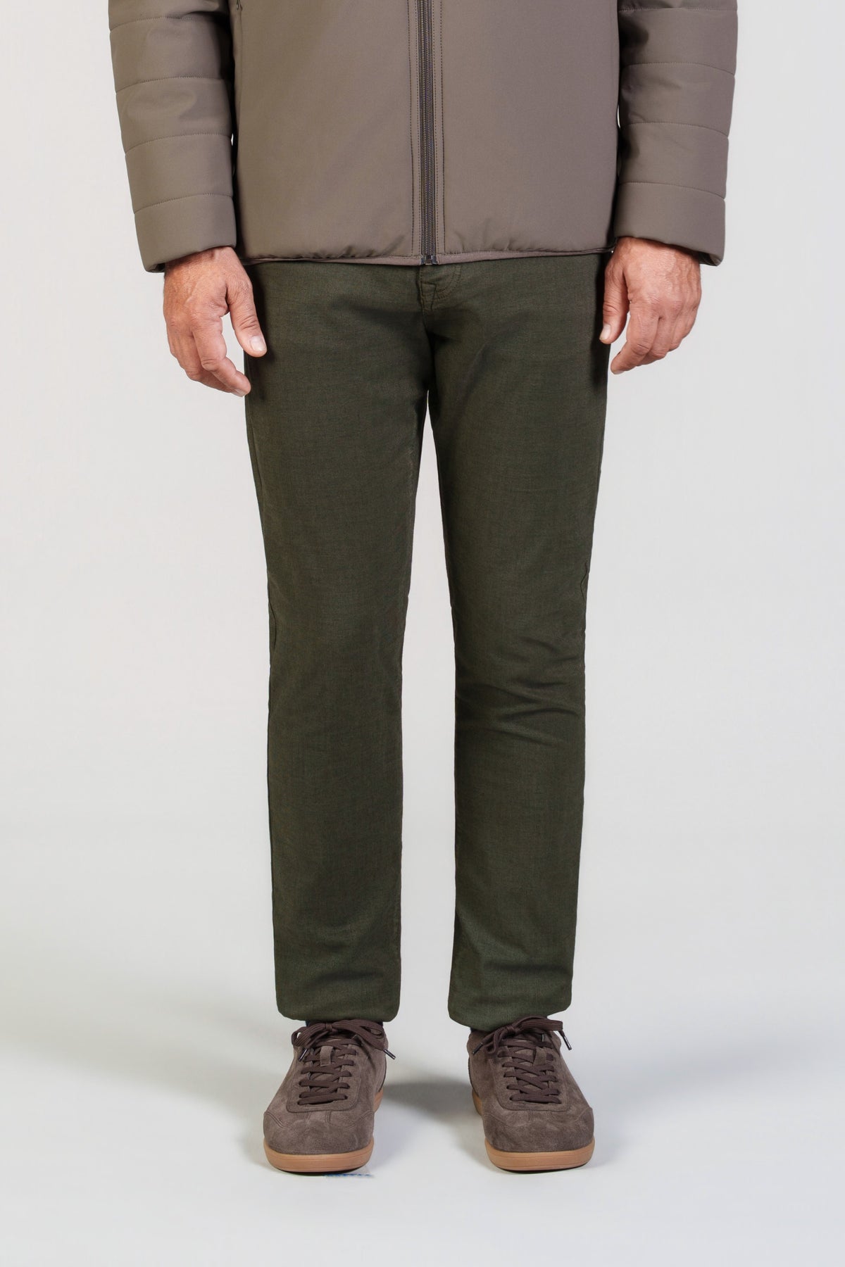 Khaki Five-Pocket Trousers