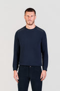 Navy Shoulder-Panel Sweatshirt