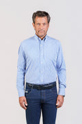 Dark Blue & White Stripe Shirt
