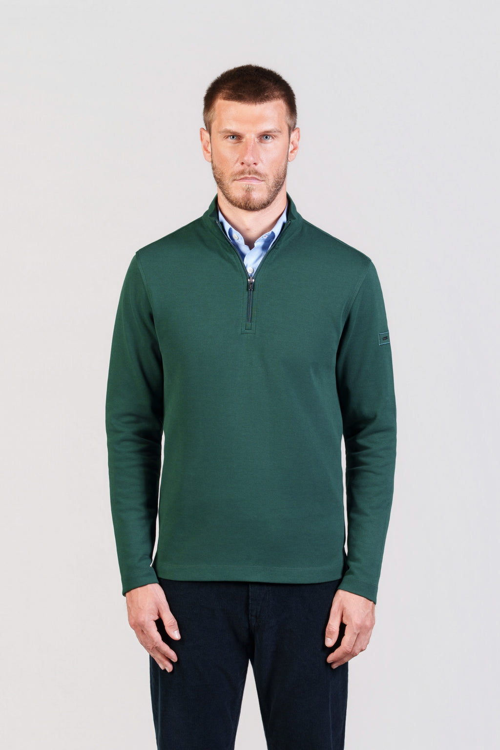 Green Half-Zip Sweatshirt