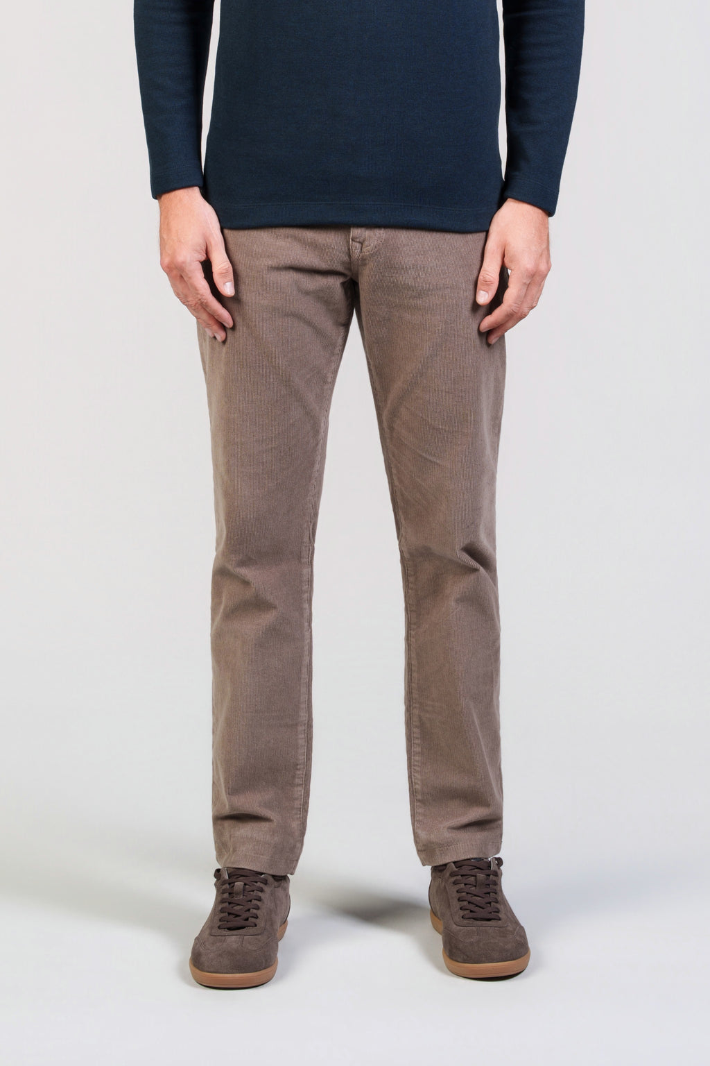 Beige Five-Pocket Trousers