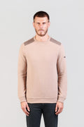 Beige Crew-Neck Sweatshirt