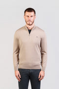 Beige Half-Zip Jacket