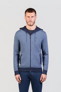 Navy & Indigo Zip Knit Hoodie