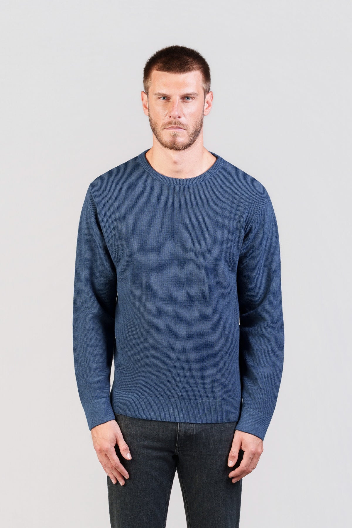 Indigo Crew-Neck Jumper