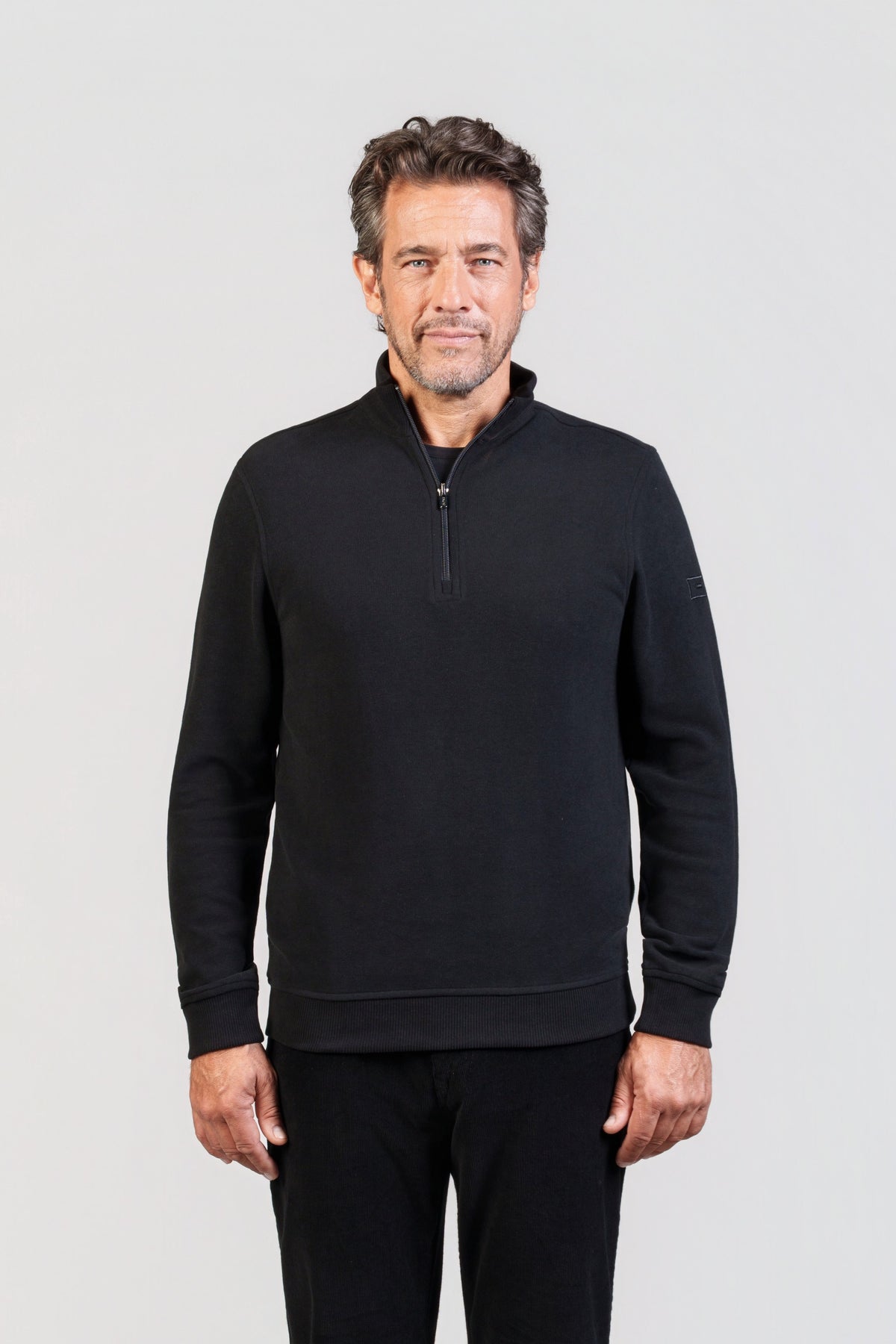 Black Half-Zip Sweatshirt