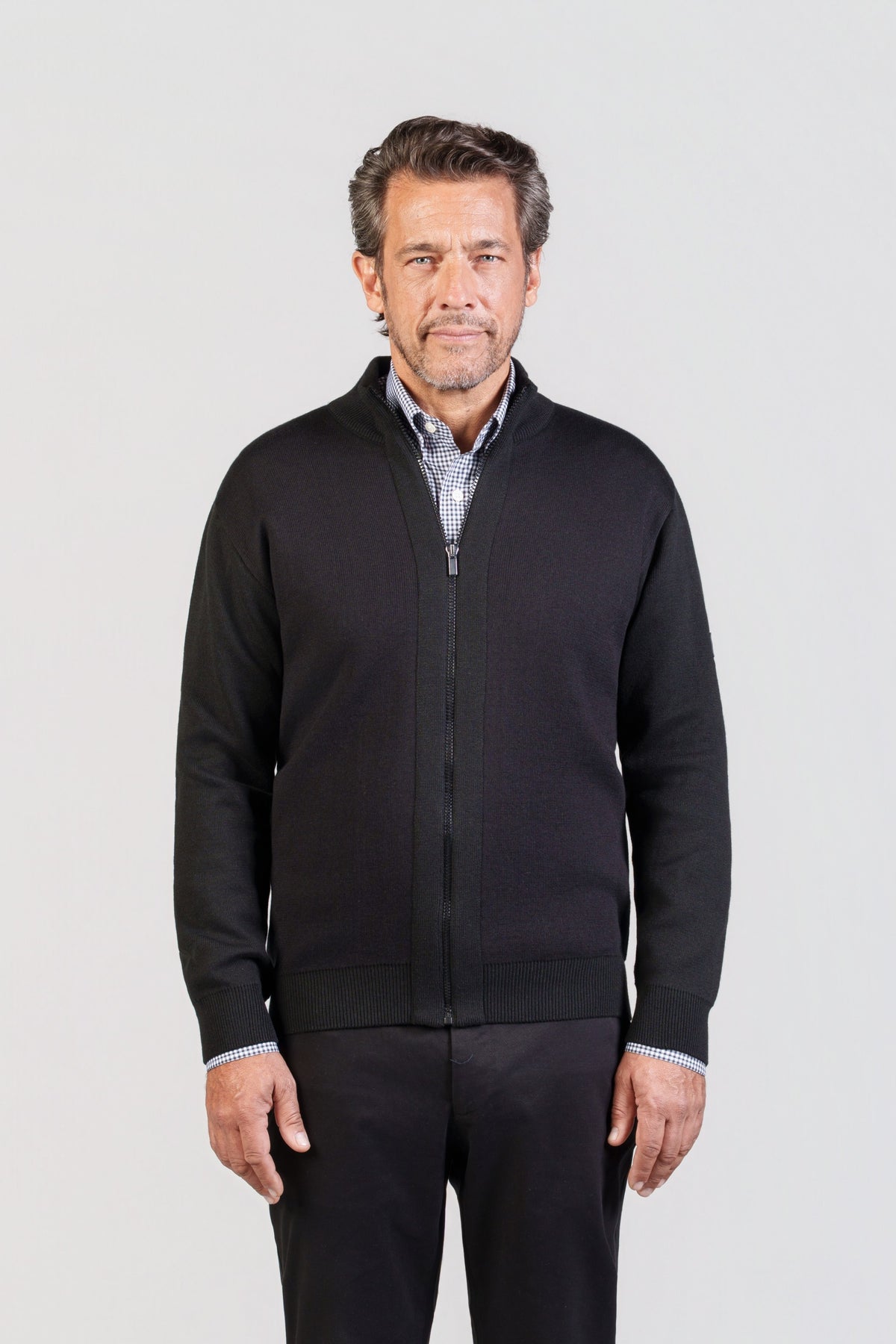 Black Zip Cardigan